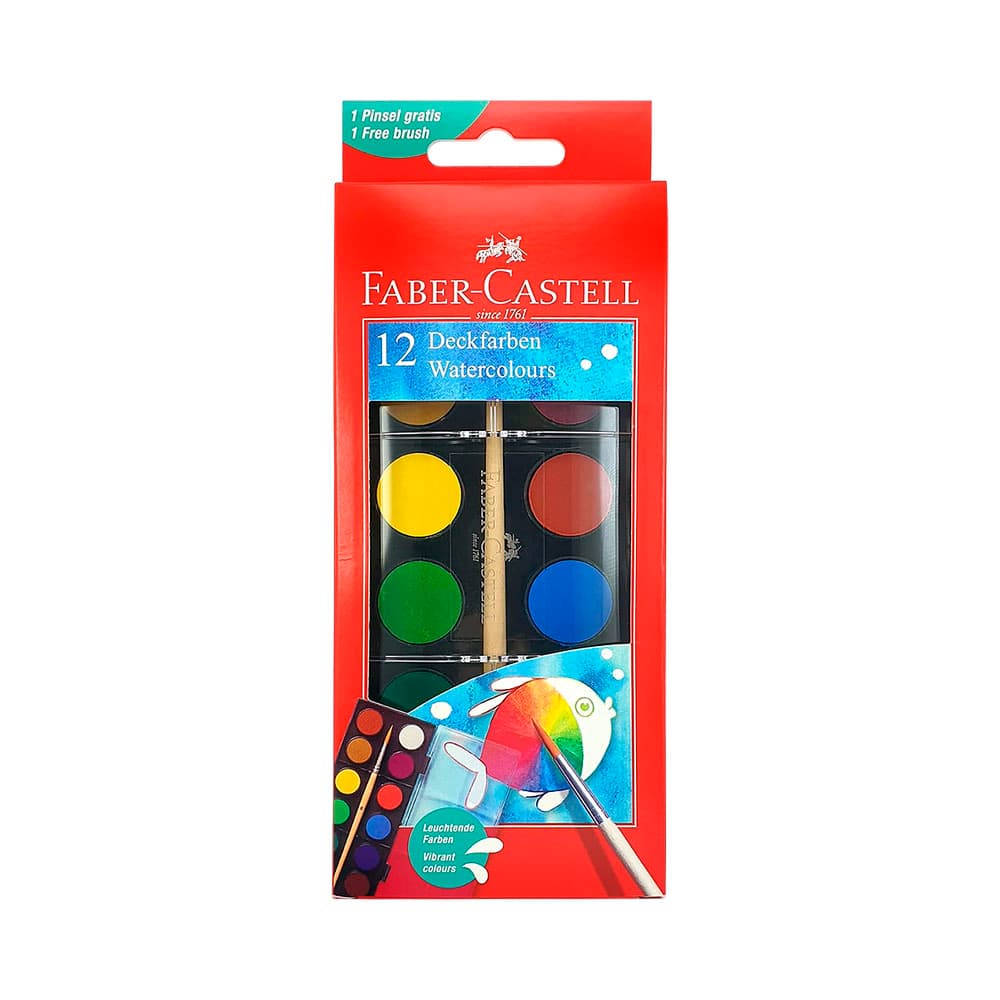 Pintura de Aquarela Faber-Castell 12 Unidades