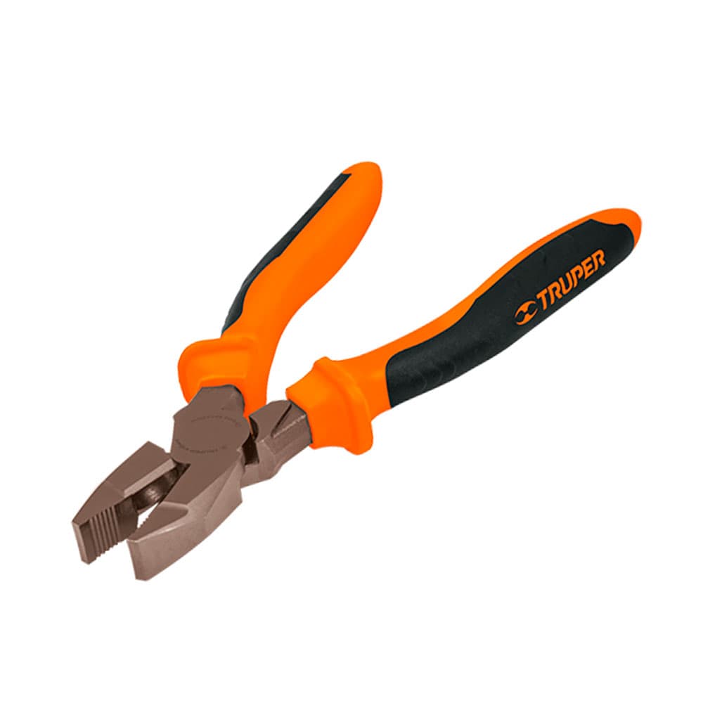 Alicate Universal para Eletricista Mango 8" Acabamento Niquelado Cinza com Cabo de Borracha