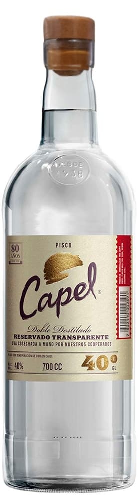 Pisco Capel Doble Destilado Reservado Transparente 700mL