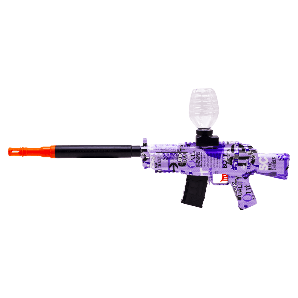 Pistola de Gel Ball G-03 Ak47 Elétrica 3.7V Lithium Com Acessórios Roxa