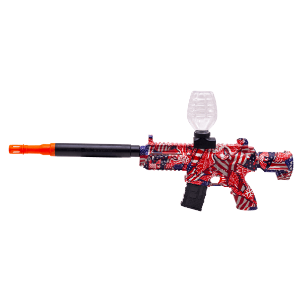 Pistola de Gel Ball M416 Electric H-07 3.7V Lithium Com Acessórios Vermelho