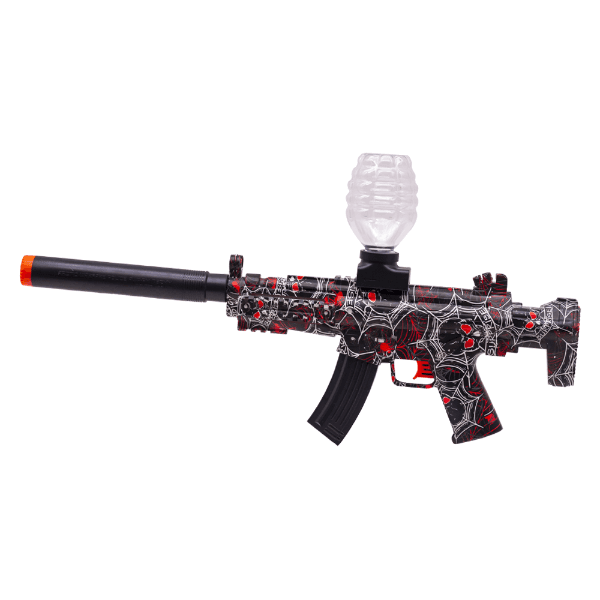 Pistola de Gel Ball Geral MP5 Electric I-02 3.7V Lithium Com Acessórios Vermelho/Preto