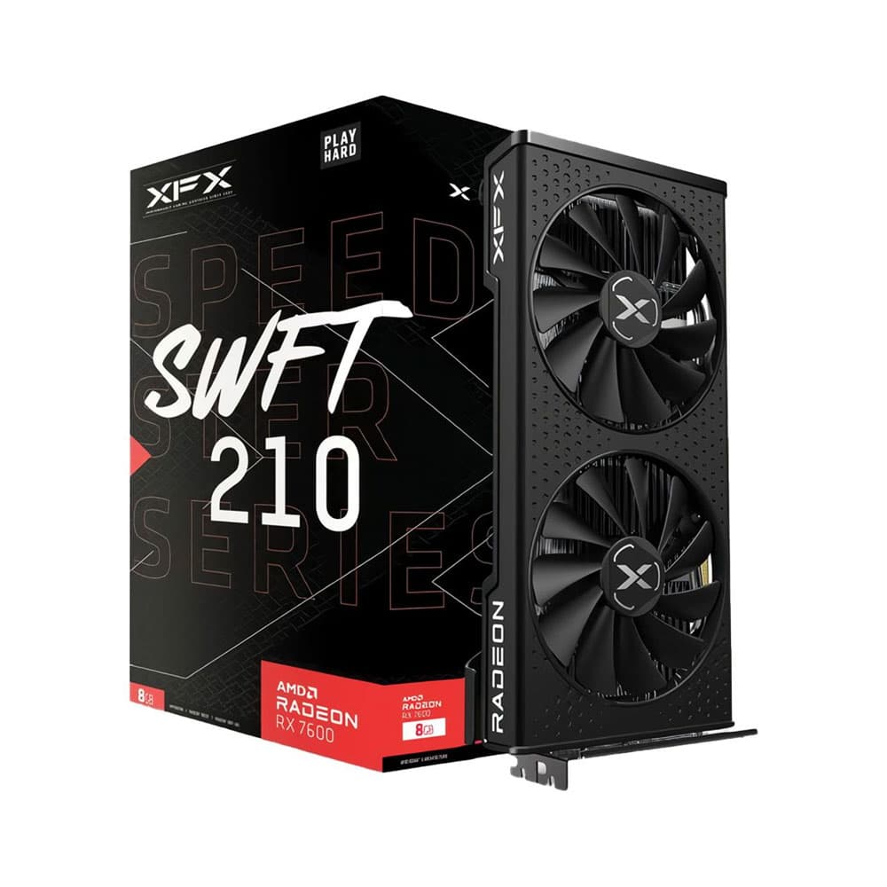 Placa de Vídeo Xfx Swft210 Radeon Rx7600 8GB Ddr6