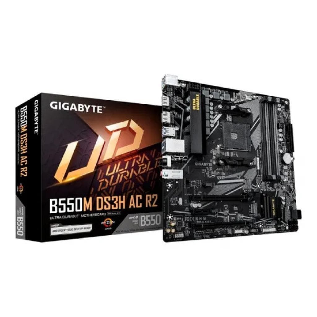 Placa-mãe Gigabyte B550M DS3H Ac R2 DDR4 WiFi