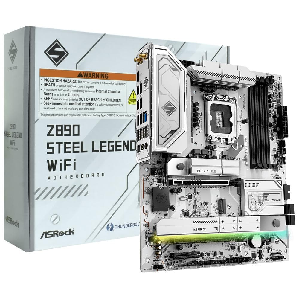 Placa-mãe Asrock Z890 Steel Legend Wi-Fi Socket Lga 1851 / DDR5