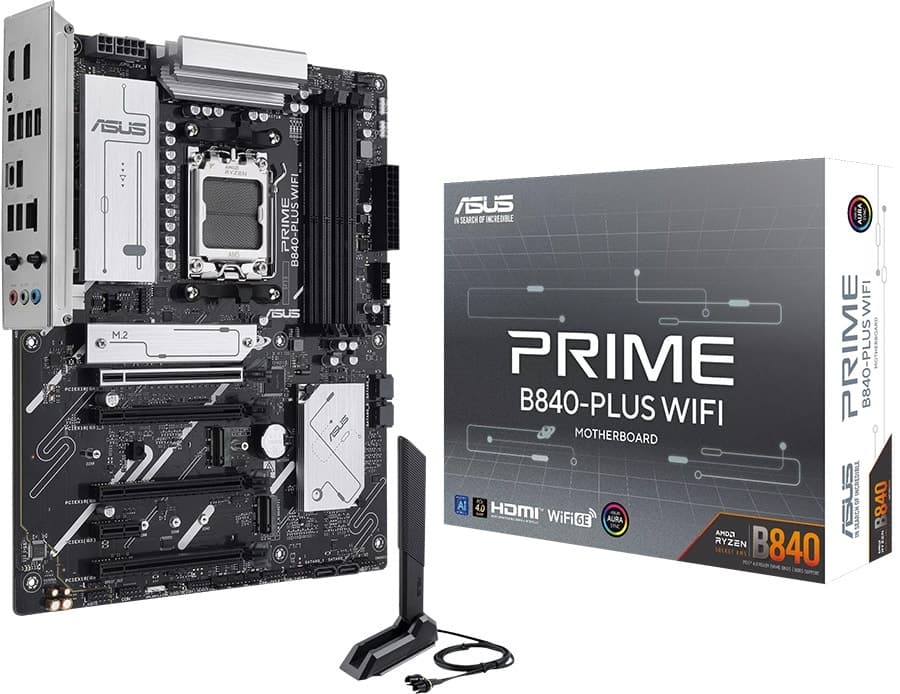 Placa-mãe Asus Prime B840-Plus WiFi AM5/4xDDR5/PCI-E/M.2/DP/HDMI