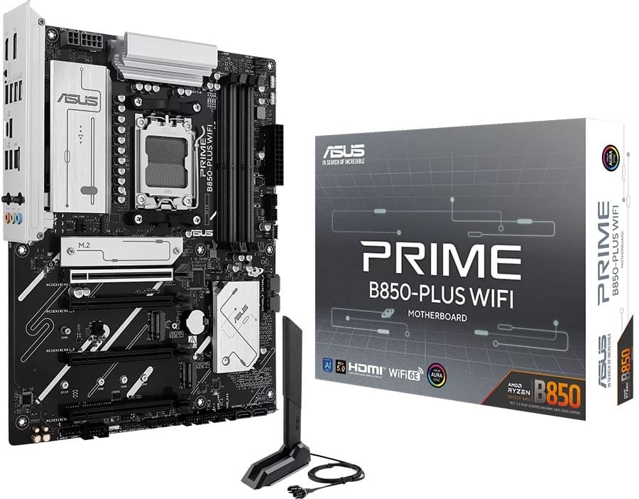 Placa-mãe Asus Prime B850M-Plus WiFi AM5/USB-A/4xDDR5/PCI-E/HDMI/DP