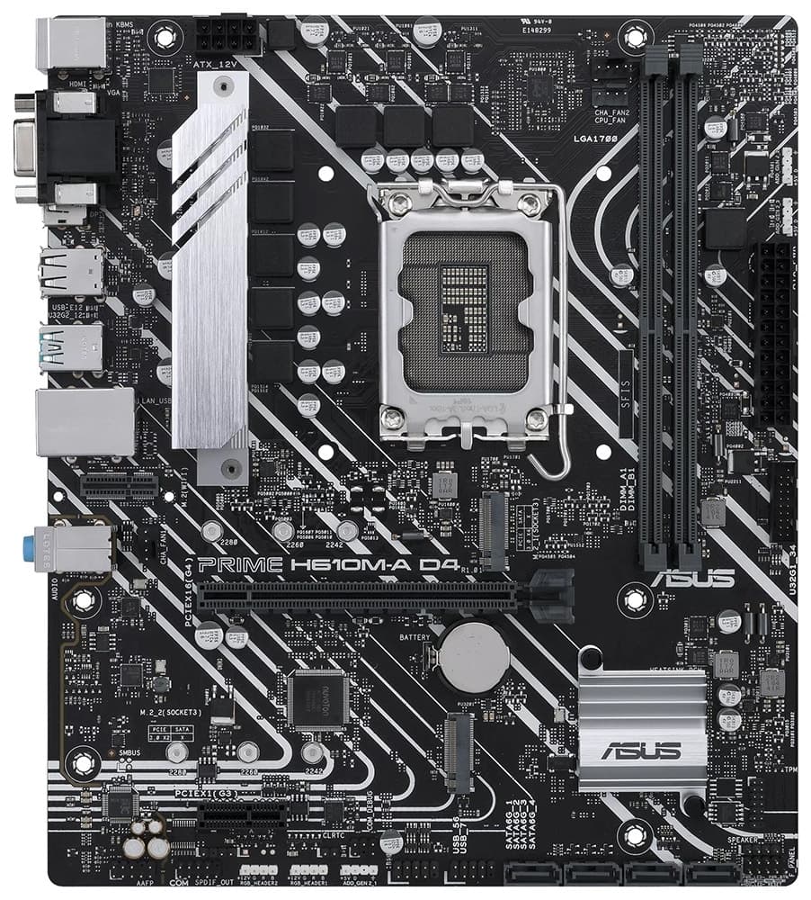 Placa-mãe Asus Prime H610M-A D4 LGA1700/2xDDR4/PCI-E/M.2/HDMI/DP/SATA