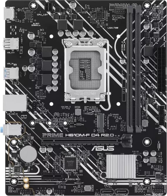 Placa-mãe Asus Prime H610M-F D4 R2.0 LGA1700/2xDDR4/PCI-E/M.2/HDMI