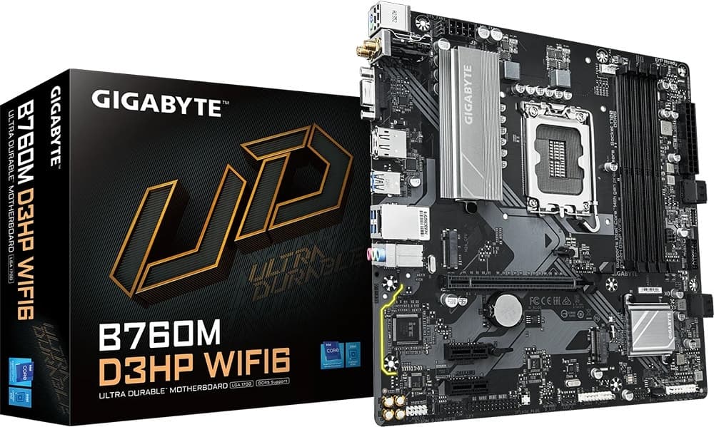 Placa-mãe Gigabyte B760 D3HP WiFi 6 LGA1700/4xDDR5/PCI-E/M.2/HDMI/DP