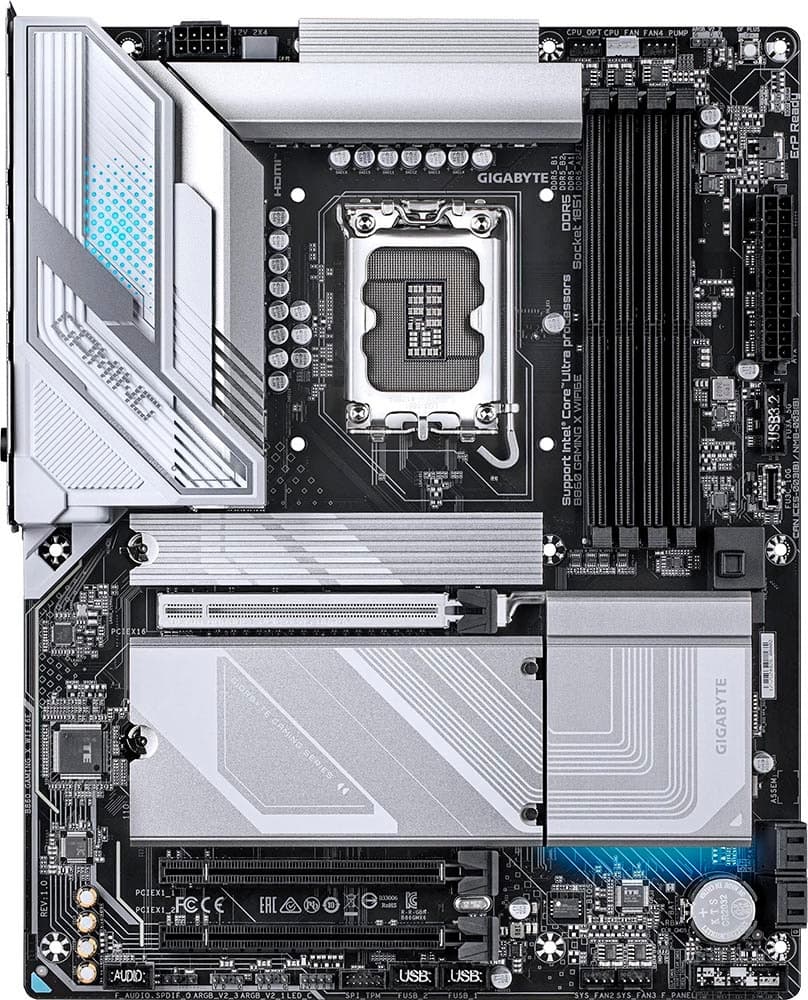 Placa-mãe Gigabyte B860 Gaming X Wifi6E/USB-C/4xDDR5/PCI-E/HDMI/DP