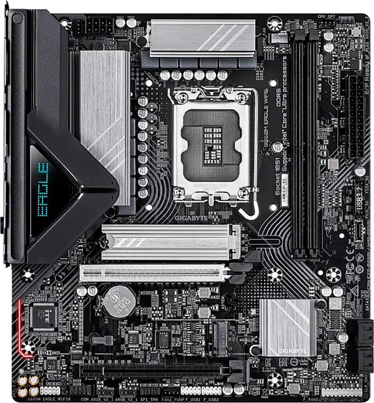 Placa-mãe Gigabyte B860M Eagle Wifi6/USB-A/2xDDR5/PCI-E/HDMI/DP