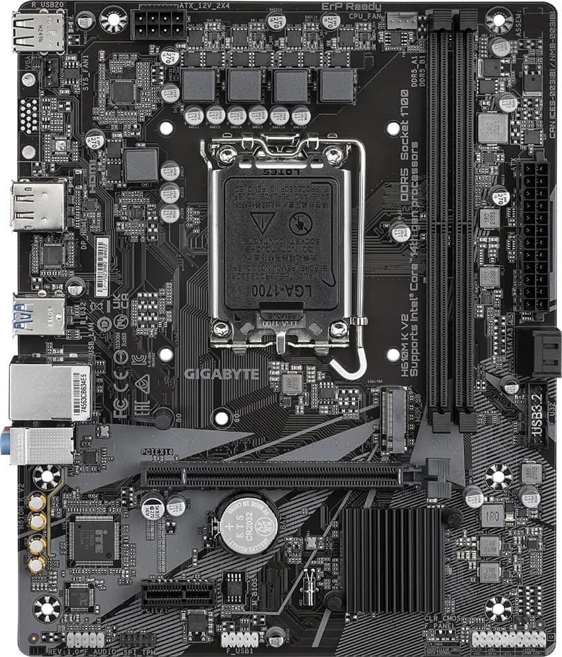 Placa-mãe Gigabyte H610M K V2 DDR5 LGA1700/2xDDR5/PCI-E/HDMI/DP