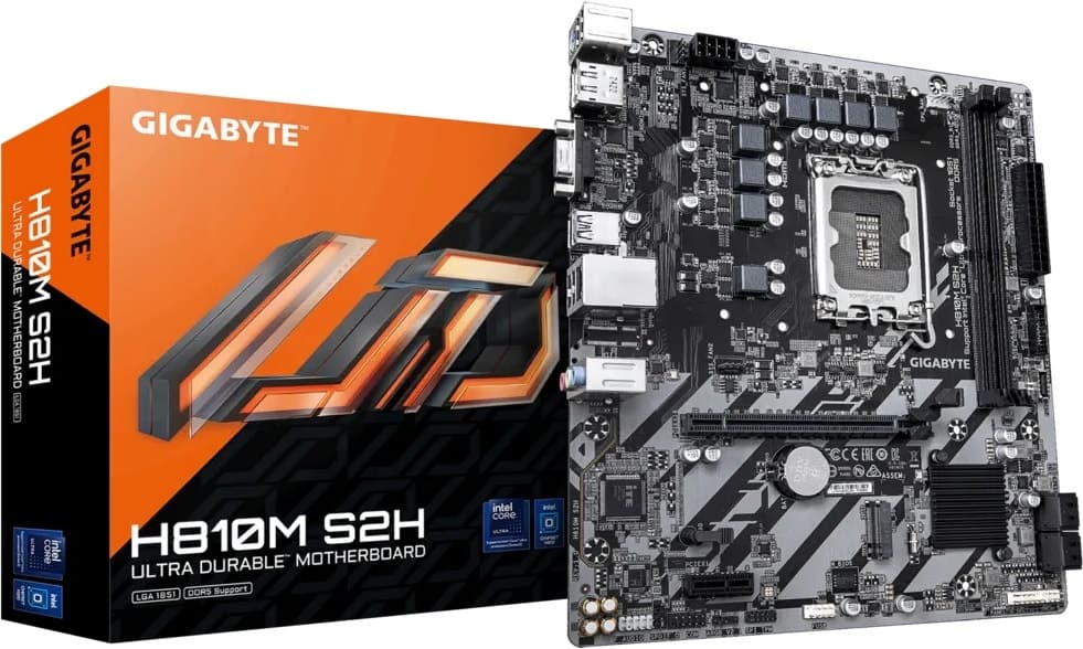 Placa-mãe Gigabyte H810M S2H LGA1851/2xDDR5/PCI-E/HDMI/DP