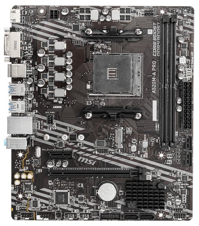 Placa-mãe Msi A520M-A Pro AM4/2xDDR4/M.2/PCI-E/HDMI/USB