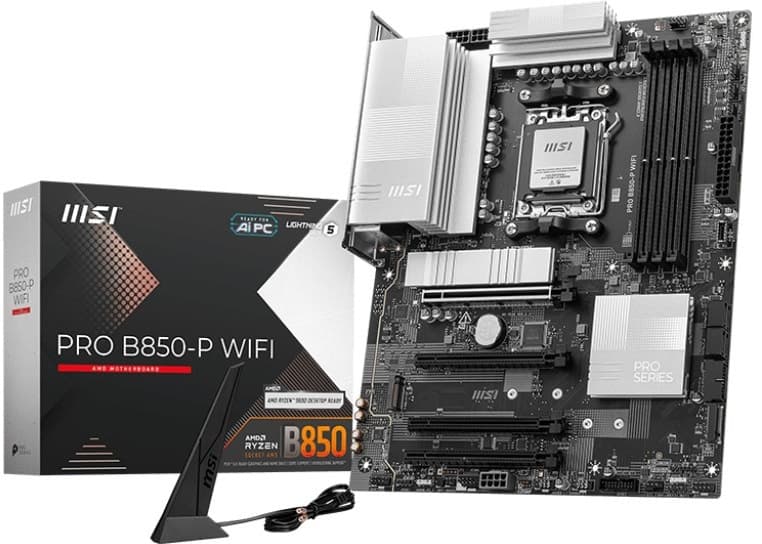 Placa-mãe Msi Pro B850-P Wifi AM5/4xDDR5/M.2/PCI-E/HDMI/USB-C/SATA