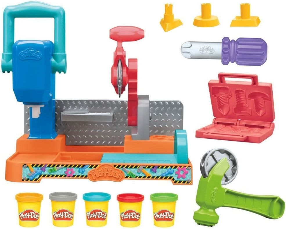 Bancada de Ferramentas Play-Doh Stamp & Saw Hasbro - F9141