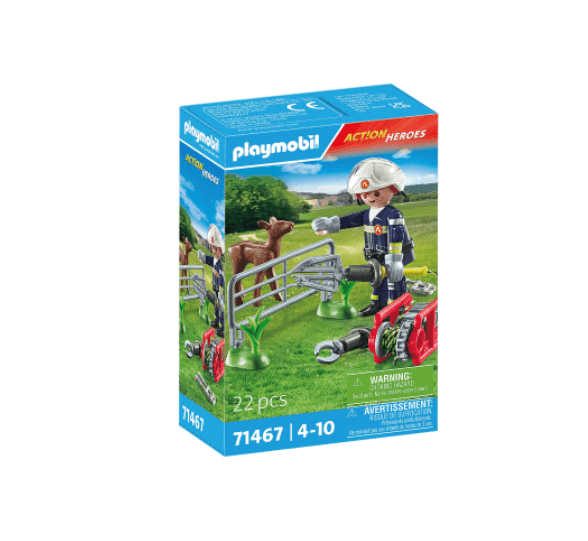 Brinquedo Playmobil Firefighters Animal Rescue 71467