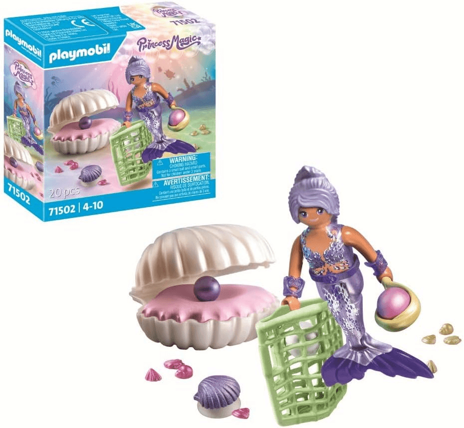 Brinquedo Playmobil Mermaid W/pearl Seashell 71502
