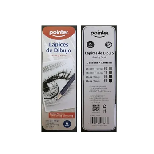 Lápis de Desenho Pointer Dp-619 6 Peças