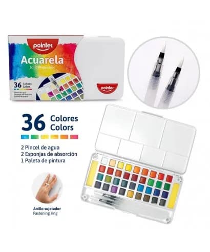 Pincel de Aquarela Pointer 36 Cores