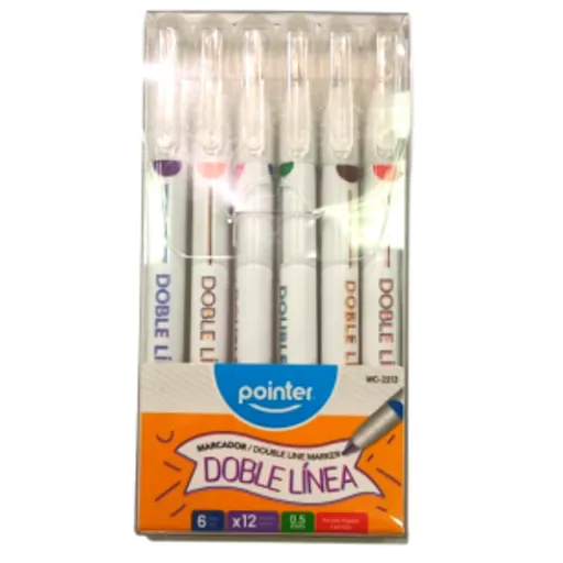 Marcador Duplo Pointer 6 Peças