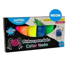 Pintura para Dedos Pointer Neon 6 Peças