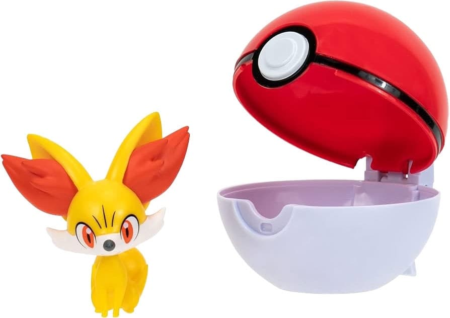 Conjunto Jazwares Pokémon Clip 'N' Go Fennekin + Poké Ball