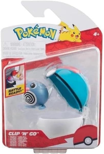 Pokémon Poliwag com Poké Ball Jazwares