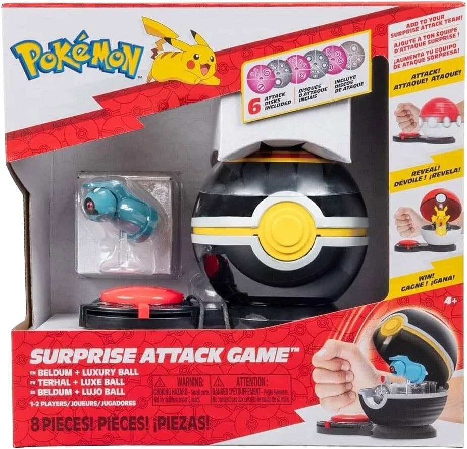 Jogo de Ataque Surpresa Pokémon Beldum + Luxury Ball Jazwares