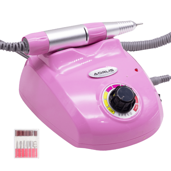 Polimento para Unhas Aorlis Ao-78017 com Acessórios / 6A / 250V - Rosa