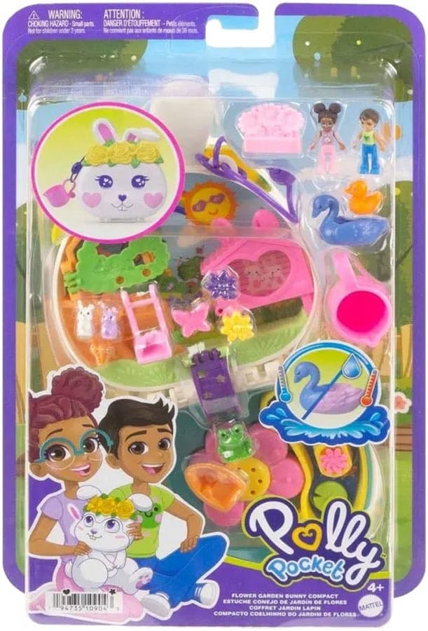 Brinquedo Polly Pocket Flower Garden Bunny Compact Mattel