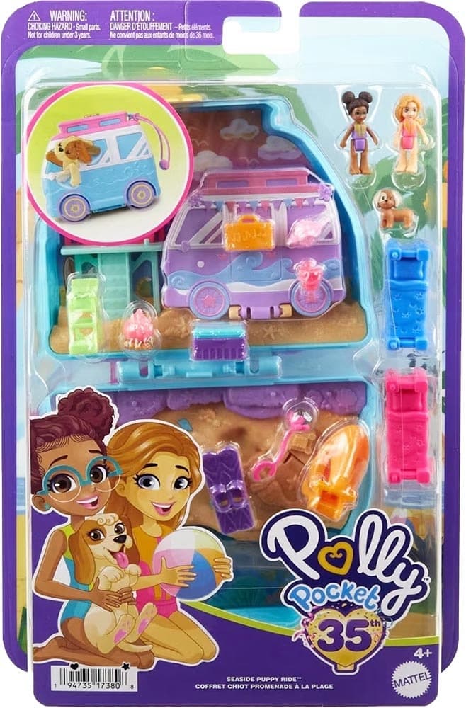 Boneca Polly Pocket Seaside Puppy Ride Mattel