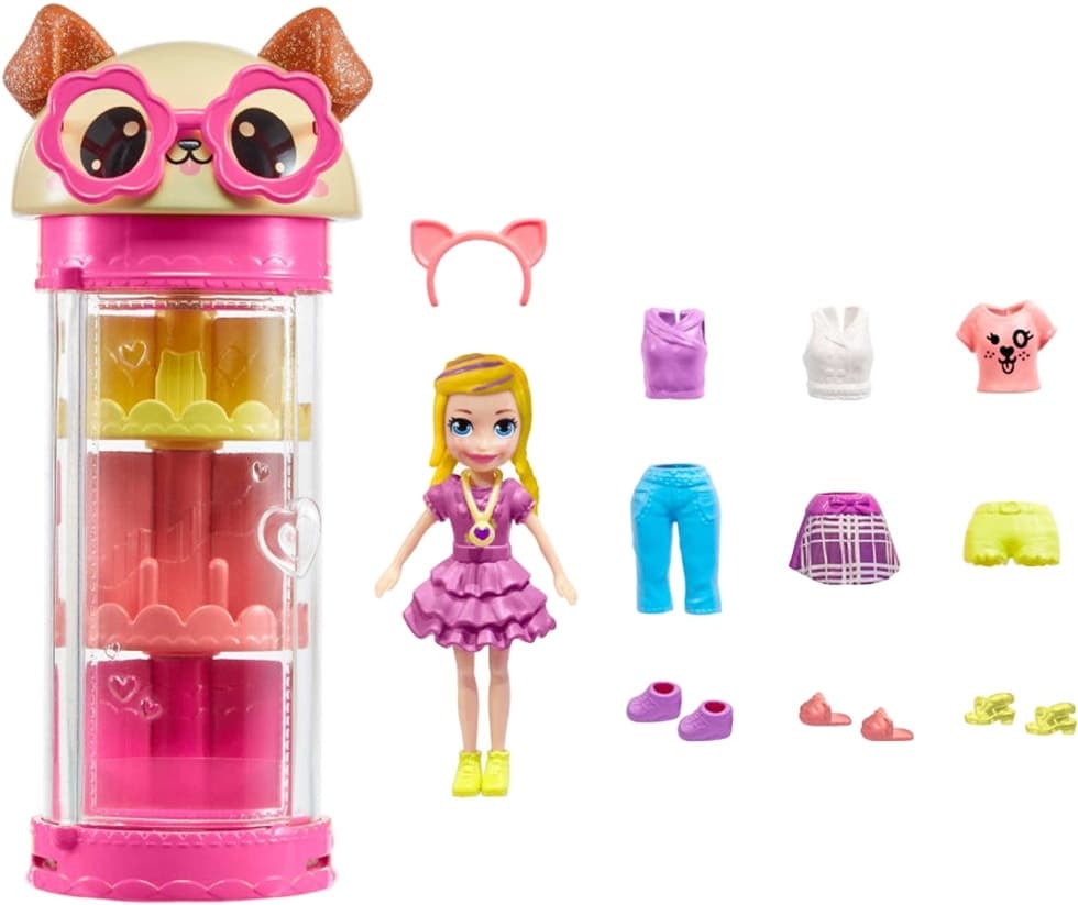 Closet de Moda Polly Pocket Style Spinner Hkw04-Hkw06 - Mattel