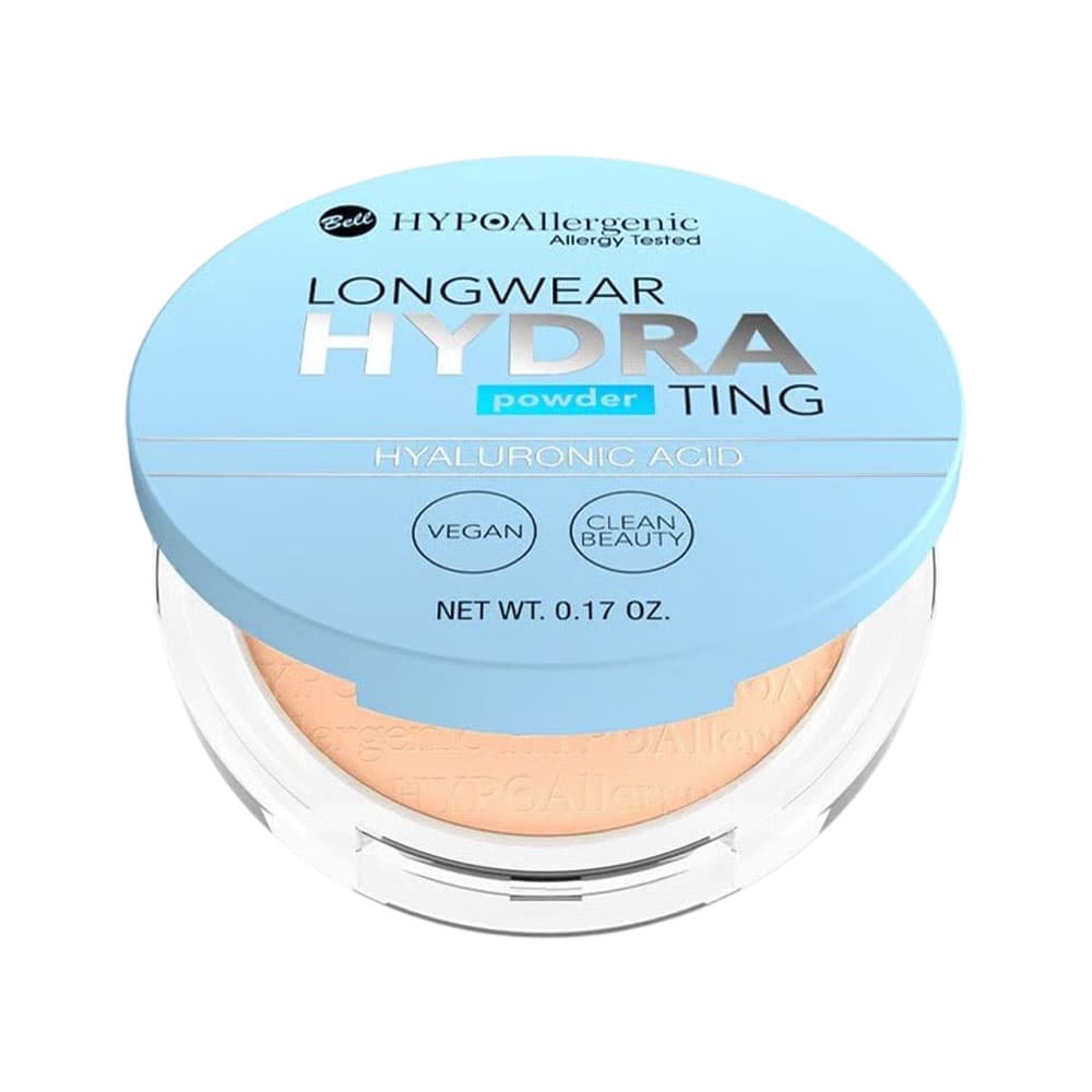 Pó Compacto Bell Hypoallergenic Longwear Hydrating 02 Light Beige 5G