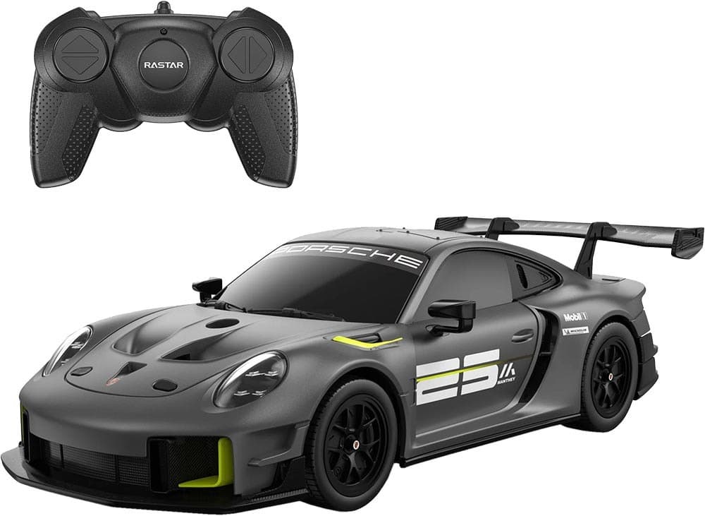 Carro de Controle Remoto Porche 911 Gt2 Rs Clubsport 25 Escala 1/24 Rastar Grey