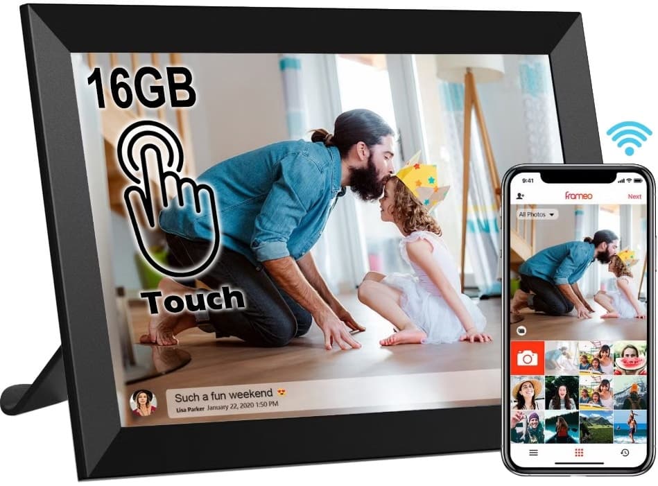 Porta-retrato Digital WiFi Ssa Zn-Dp8002 16GB SD/USB Player Tela Touch 8.0" (Android e iOS)