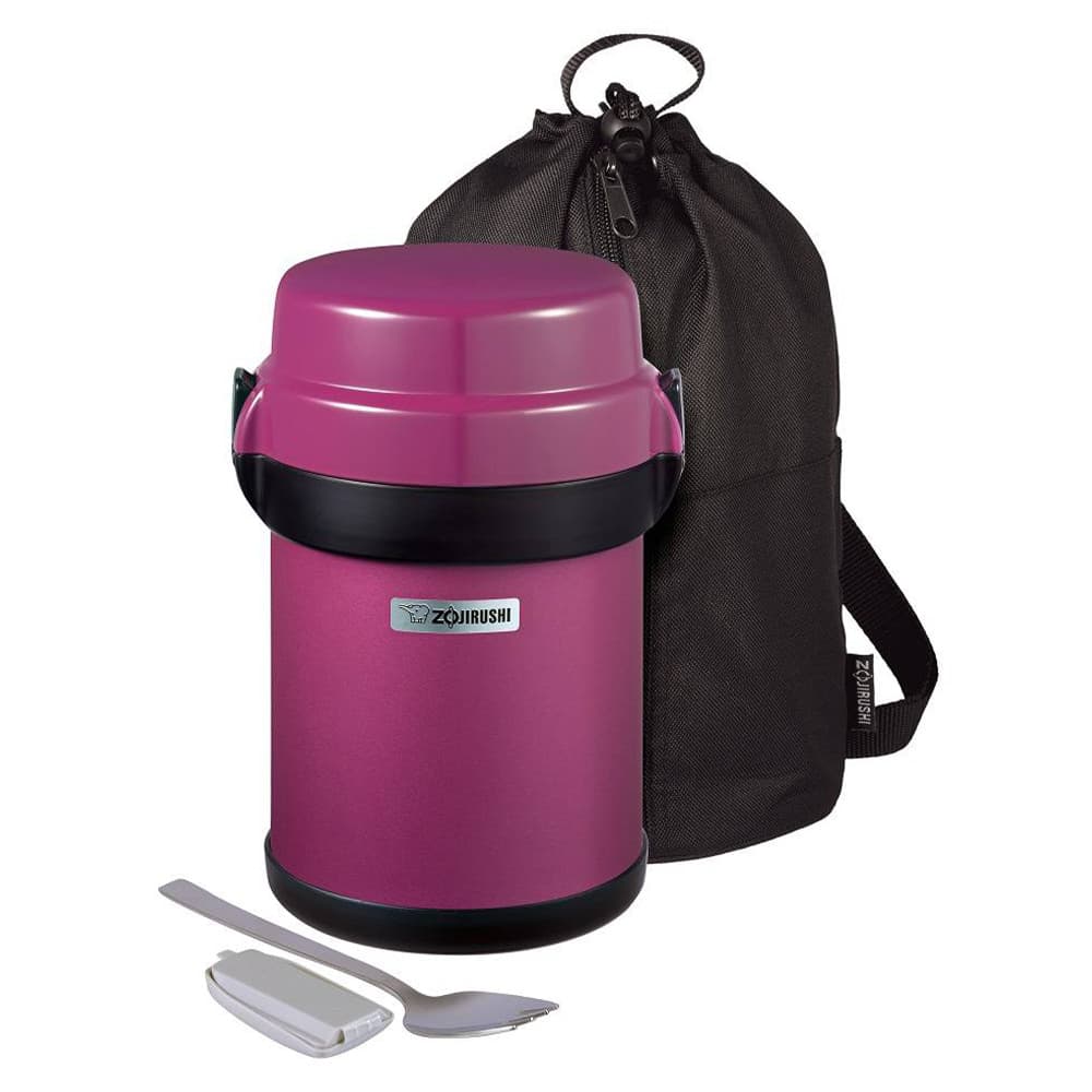 Pote Térmico Zojirushi Sl-JBE14VZ com 4 Potes – Ameixa
