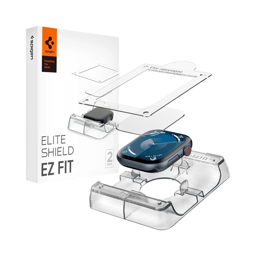 Protetor de Tela Spigen Screen EliteShield Ez Fit para Apple Watch 10/11 42 Mm 2 Unidades Transparente