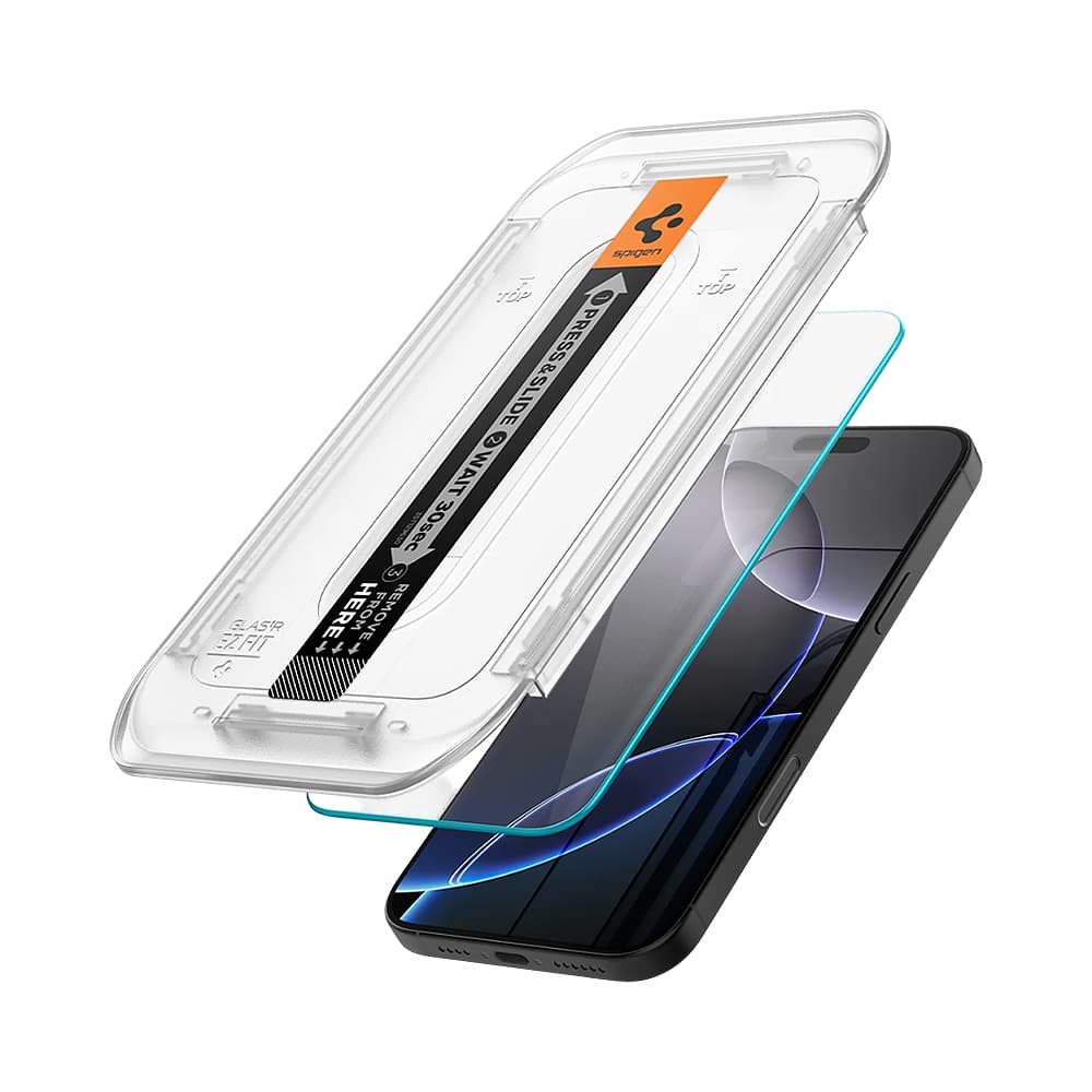 Protetor de Tela Spigen Glas.tR Ez Fit para Apple iPhone 16 Pro Agl07928 2 Unidades Transparente