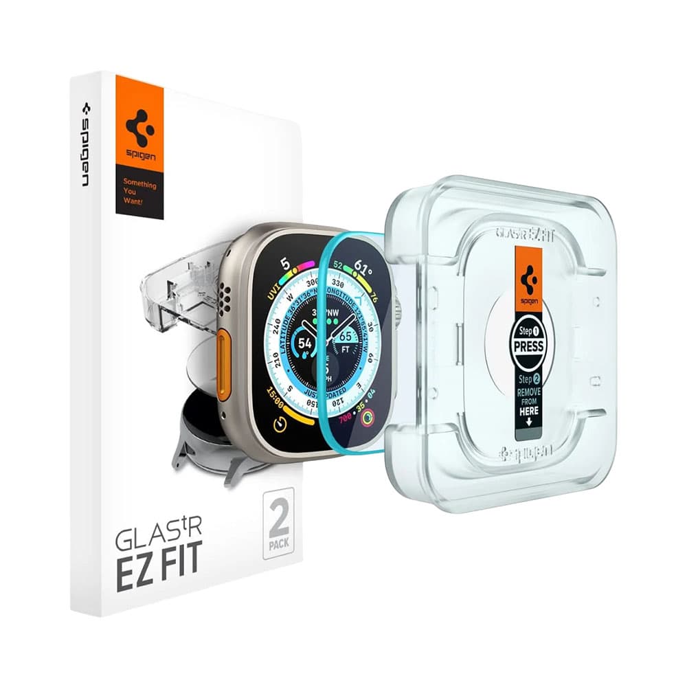 Protetor de Tela Spigen Glasstr Ez Fit para Apple Watch Ultra 2 Unidades Transparente