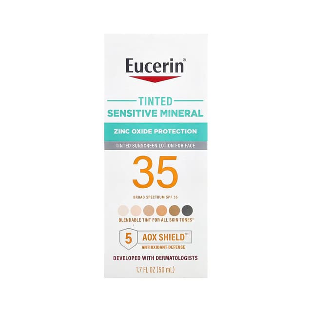 Protetor Solar Mineral Eucerin Tinted Sensitive Spf35 50ml