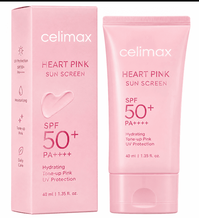 Protetor Solar Facial Celimax Heart Pink Spf50+ Pa++++ 40ml