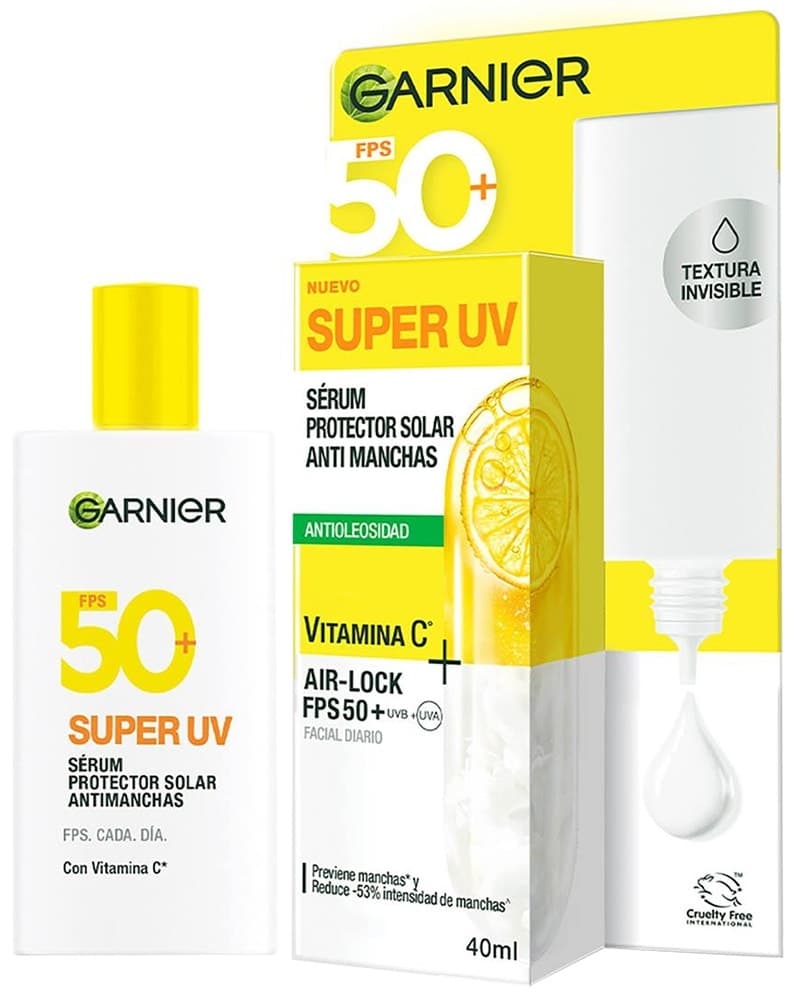 Protetor Solar Facial Garnier Super Uv Vitamina C Air-Lock FPS50+ - 40mL