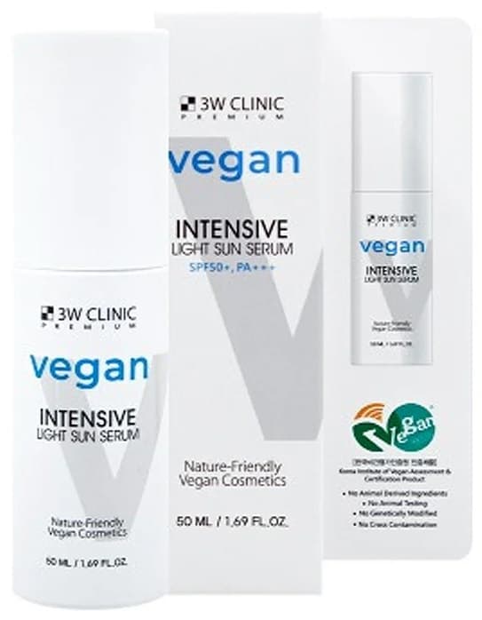 Protetor Solar 3W Clinic Vegan Intensive Light Sun Serum Spf50+ Pa+++ (50mL)