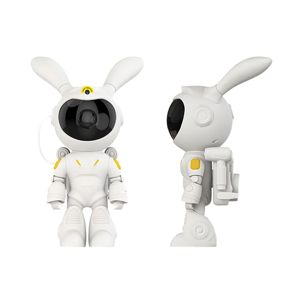 Projetor de Luz D-04 Astronauta Bunny com Bluetooth 5W 5V Bivolt Branco