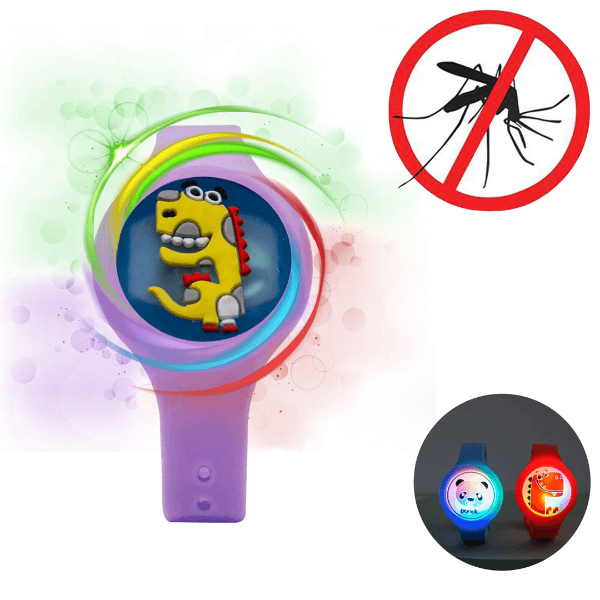 Pulseira Repelente Anti Mosquito Citronela com LED Roxo