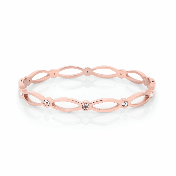 Pulseira Feminina Daniel Klein Dkb.7.2055-3 de Aço Inoxidável Rosa Ouro