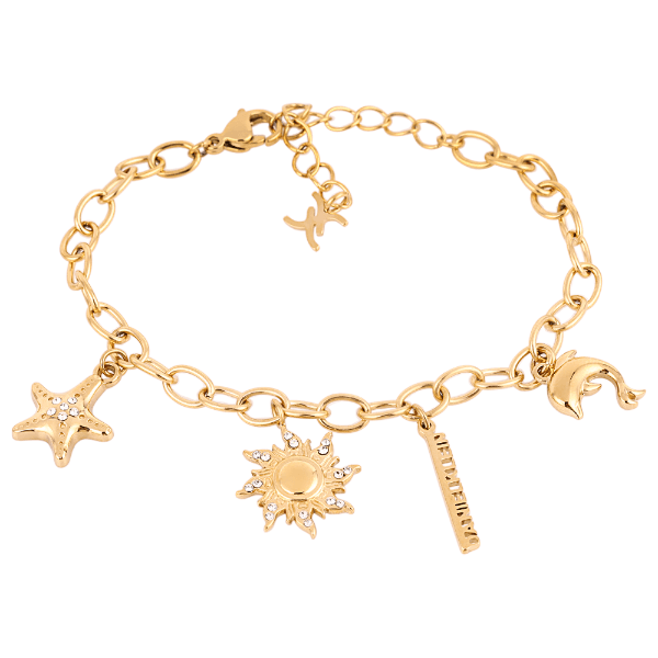 Pulseira Feminina Daniel Klein Dkj.13.10008-1 - Dourado
