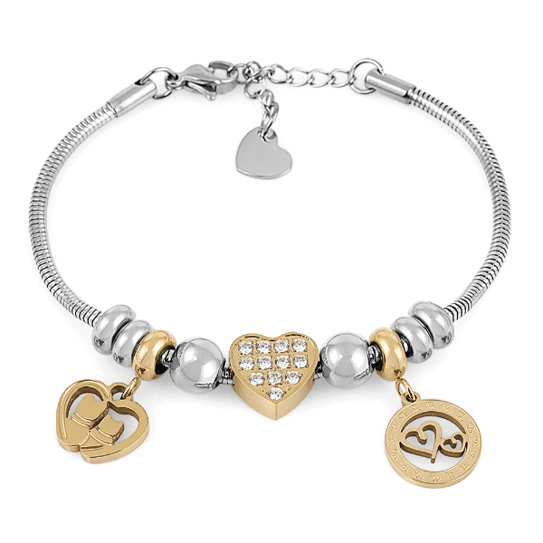 Pulseira Feminina Daniel Klein Dkj.3.10026-3 Prata/Dourado
